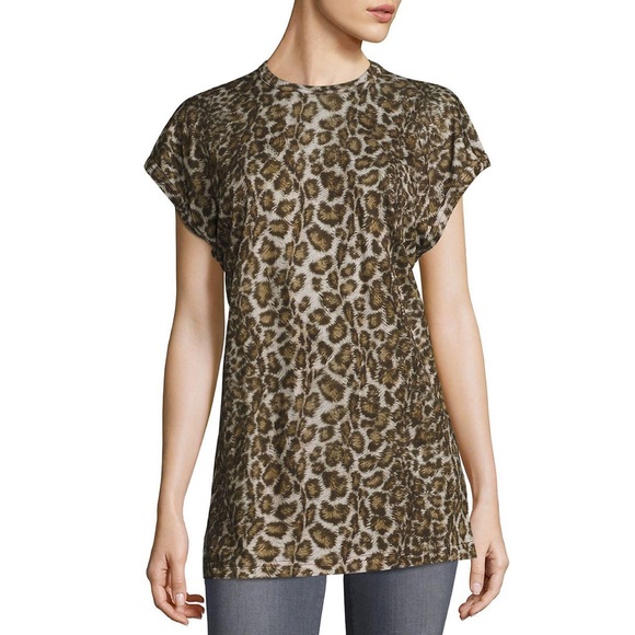 Helmut Lang Leopard Print Tee - Picture 1 of 8